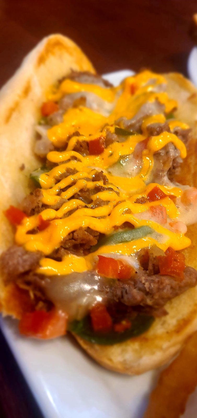 Station Philly with ribeye, peppers and white cheddar