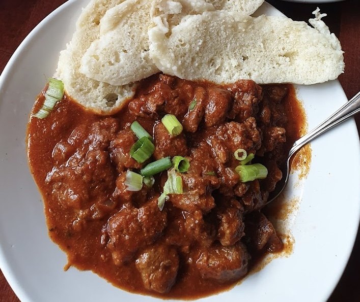 Czech goulash with braised beef and dumplings